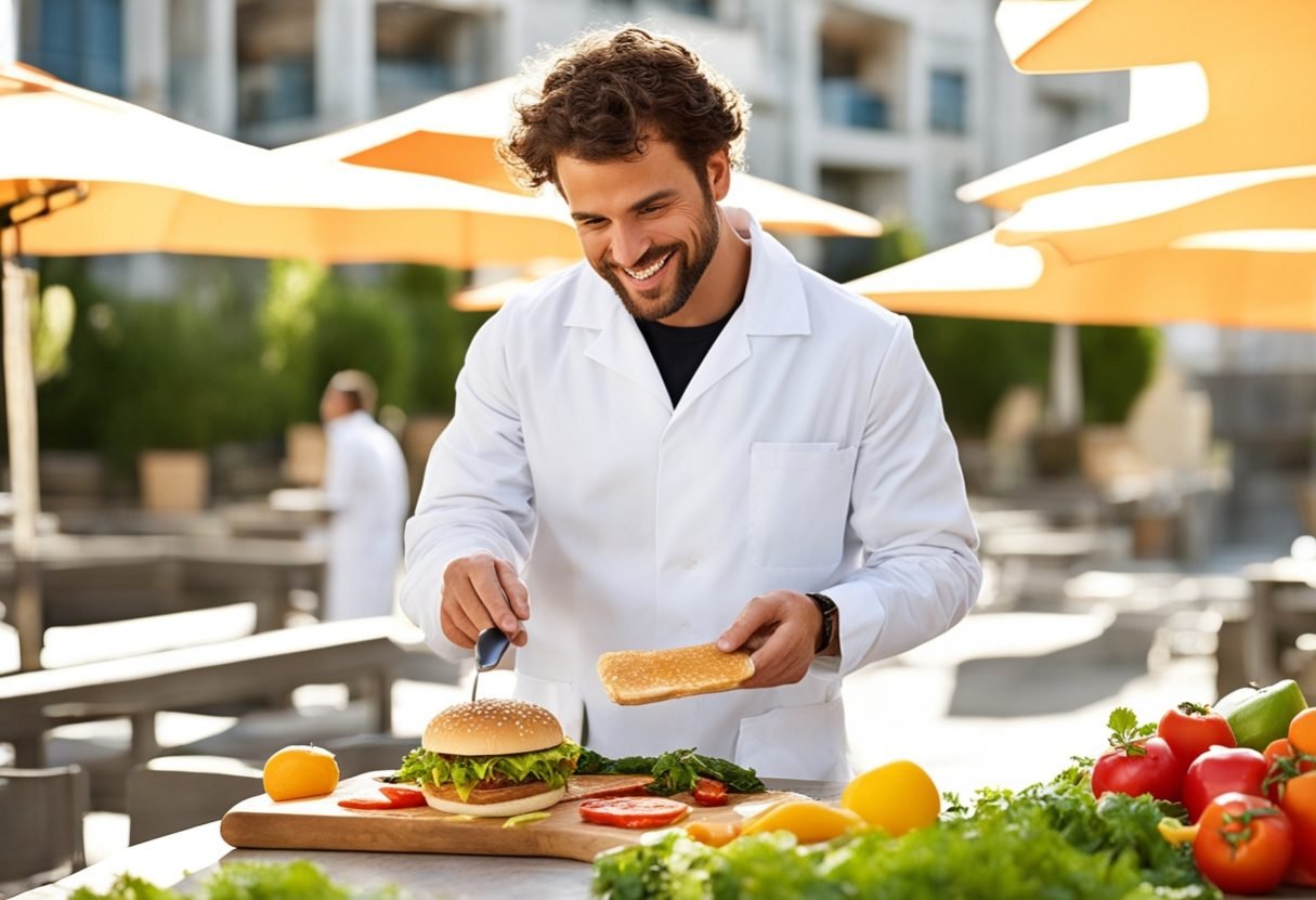 Imagen de un profesional de Ciencias y Tecnología de los Alimentos realizando actividades propias de los estudios realizados