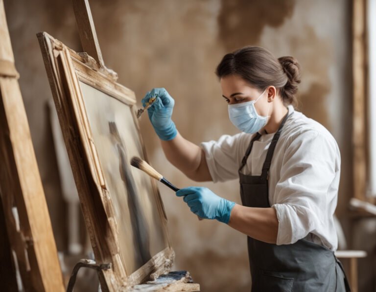 Imagen de un profesional de Conservación y Restauración de Bienes Culturales realizando actividades propias de los estudios realizados