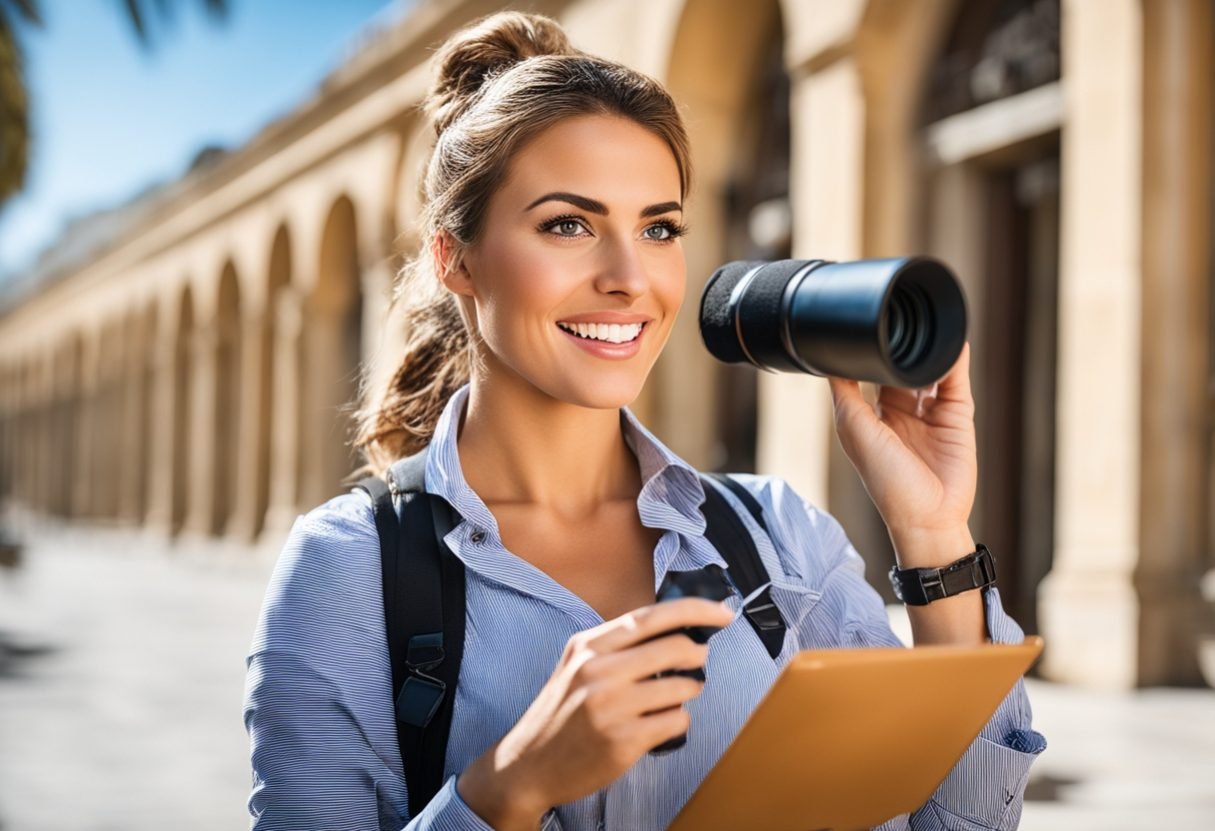 Imagen de un profesional de Doble grado en Comunicación Audiovisual y Periodismo realizando actividades propias de los estudios realizados