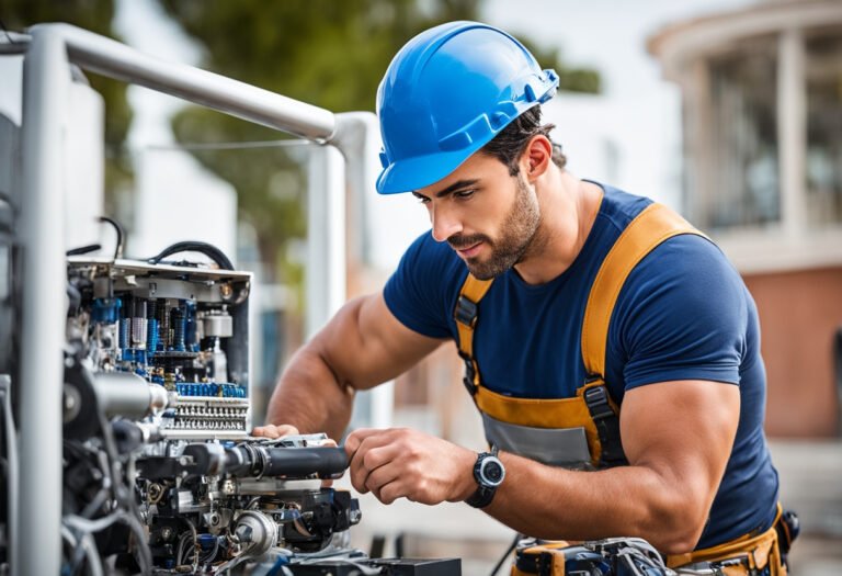 Imagen de un profesional de Doble grado en Ingeniería Mecánica e Ingeniería Electrónica Industrial y Automática realizando actividades propias de los estudios realizados