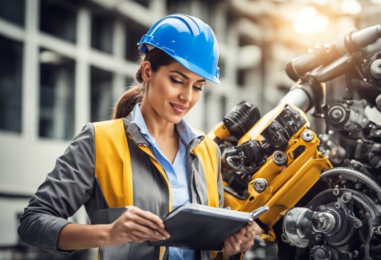 Imagen de un profesional de Ingeniería Mecánica realizando actividades propias de los estudios realizados