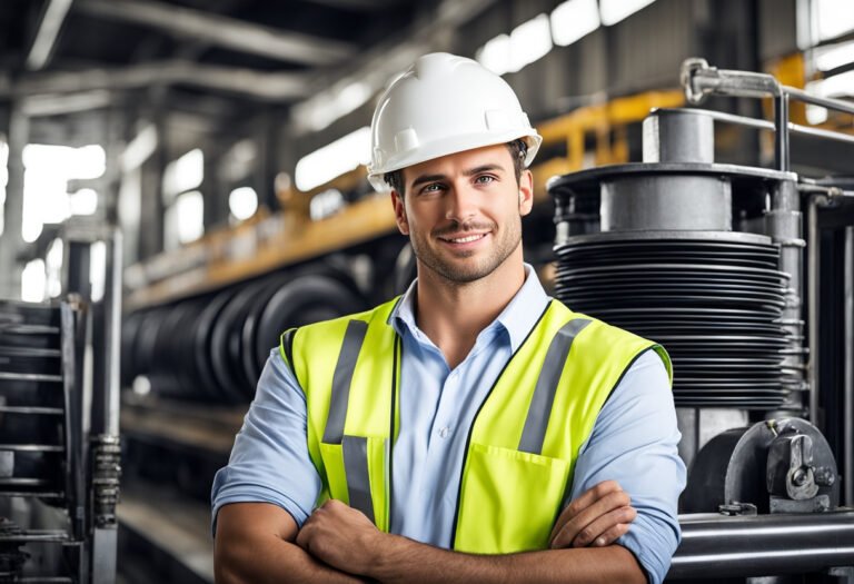 Imagen de un profesional de Ingeniería en Organización Industrial realizando actividades propias de los estudios realizados