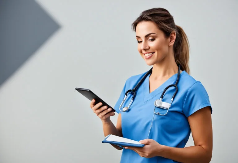 Imagen de un profesional de Medicina realizando actividades propias de los estudios realizados
